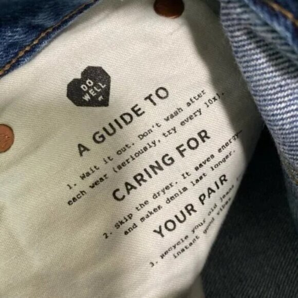 Madewell Blue High Rise The Mom Jeans Size 00 - Picture 4 of 7